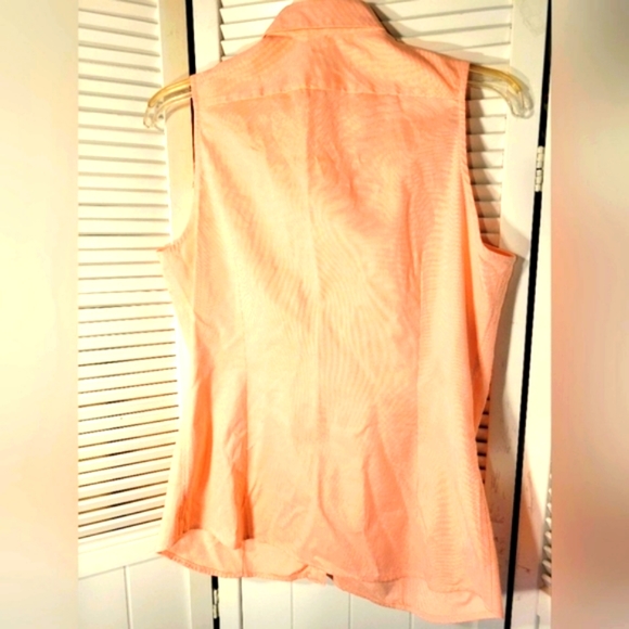HADLEIGH ’S PEACH SLEEVELESS BLOUSE SZ48 - Picture 3 of 7